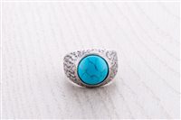 Anello Antracite Uomo in Argento Turchese DUCA AZZURRO - DUCA AZZURRO